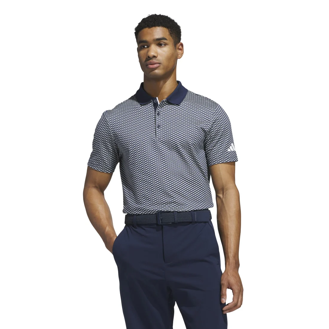 adidas Beyond Textured Golf Polo Shirt JH1344 - Image 2