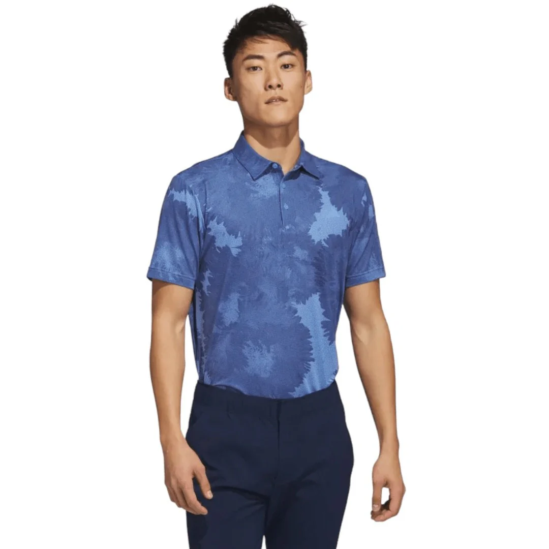 adidas Flower Mesh Print Golf Polo Shirt HS1128 - Image 2