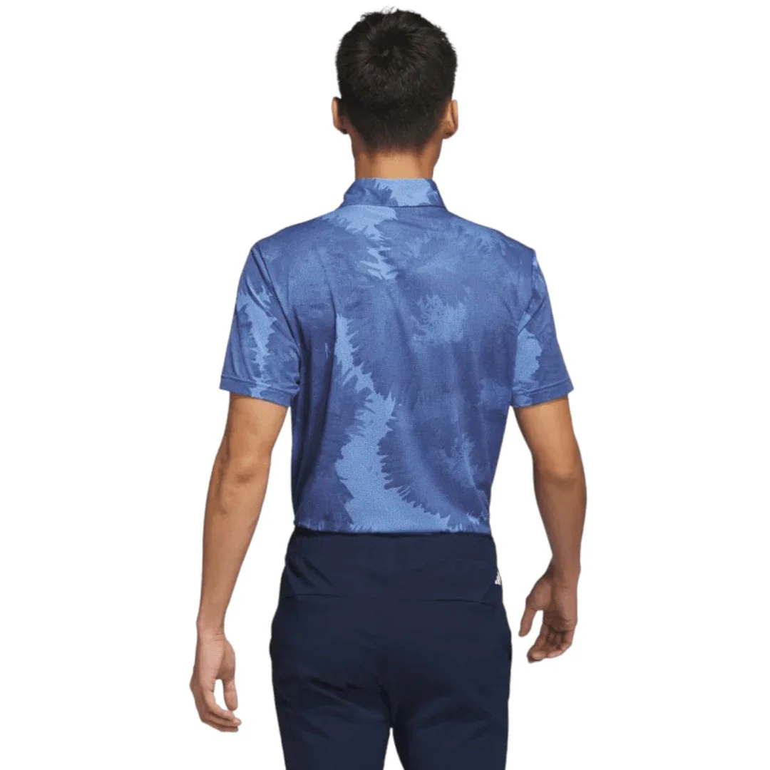 adidas Flower Mesh Print Golf Polo Shirt HS1128 - Image 3