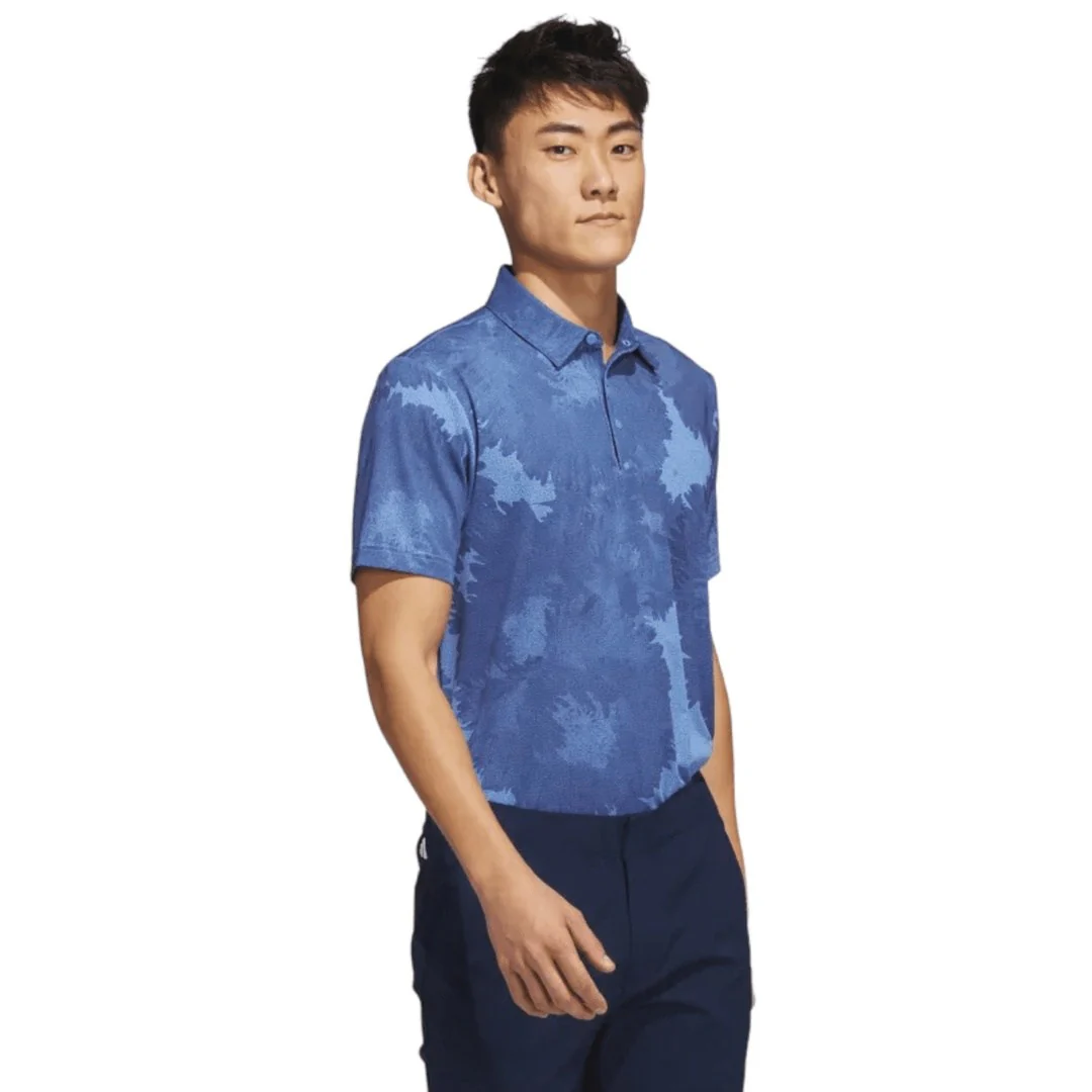 adidas Flower Mesh Print Golf Polo Shirt HS1128 - Image 4