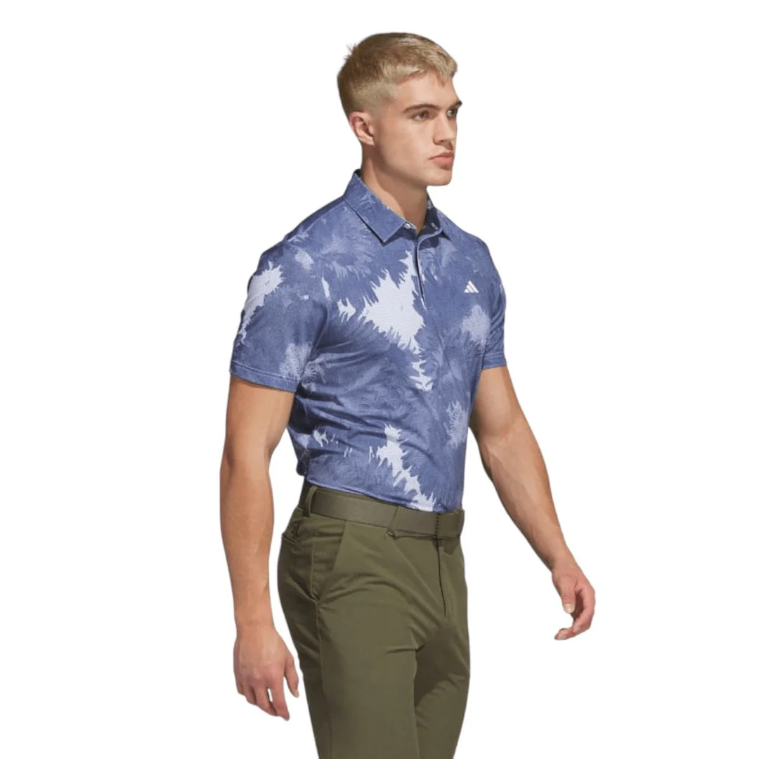 adidas Flower Mesh Print Golf Polo Shirt HS1131 - Image 5