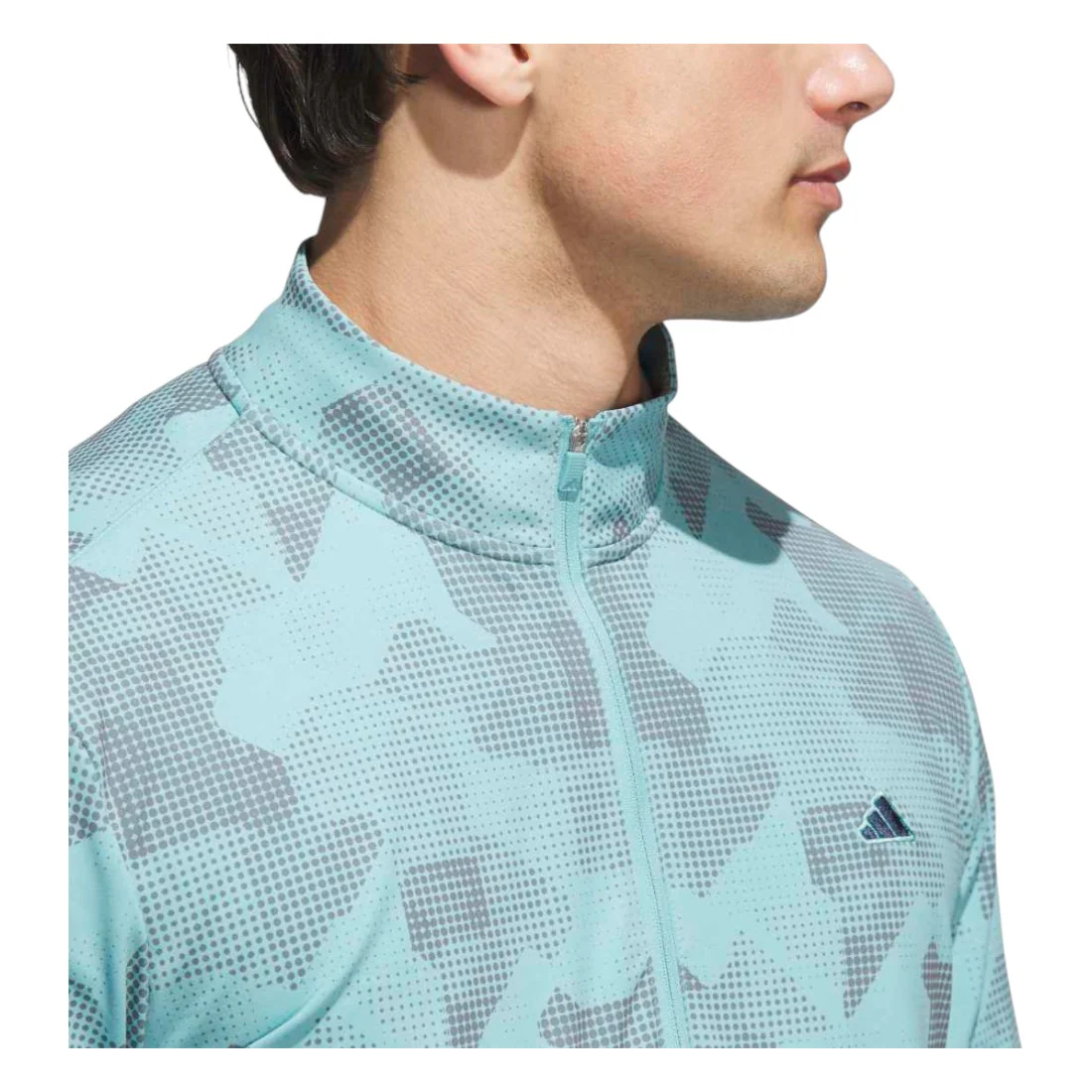 adidas Go-To Printed 1/4 Zip Golf Mid Layer JM0168 - Image 4