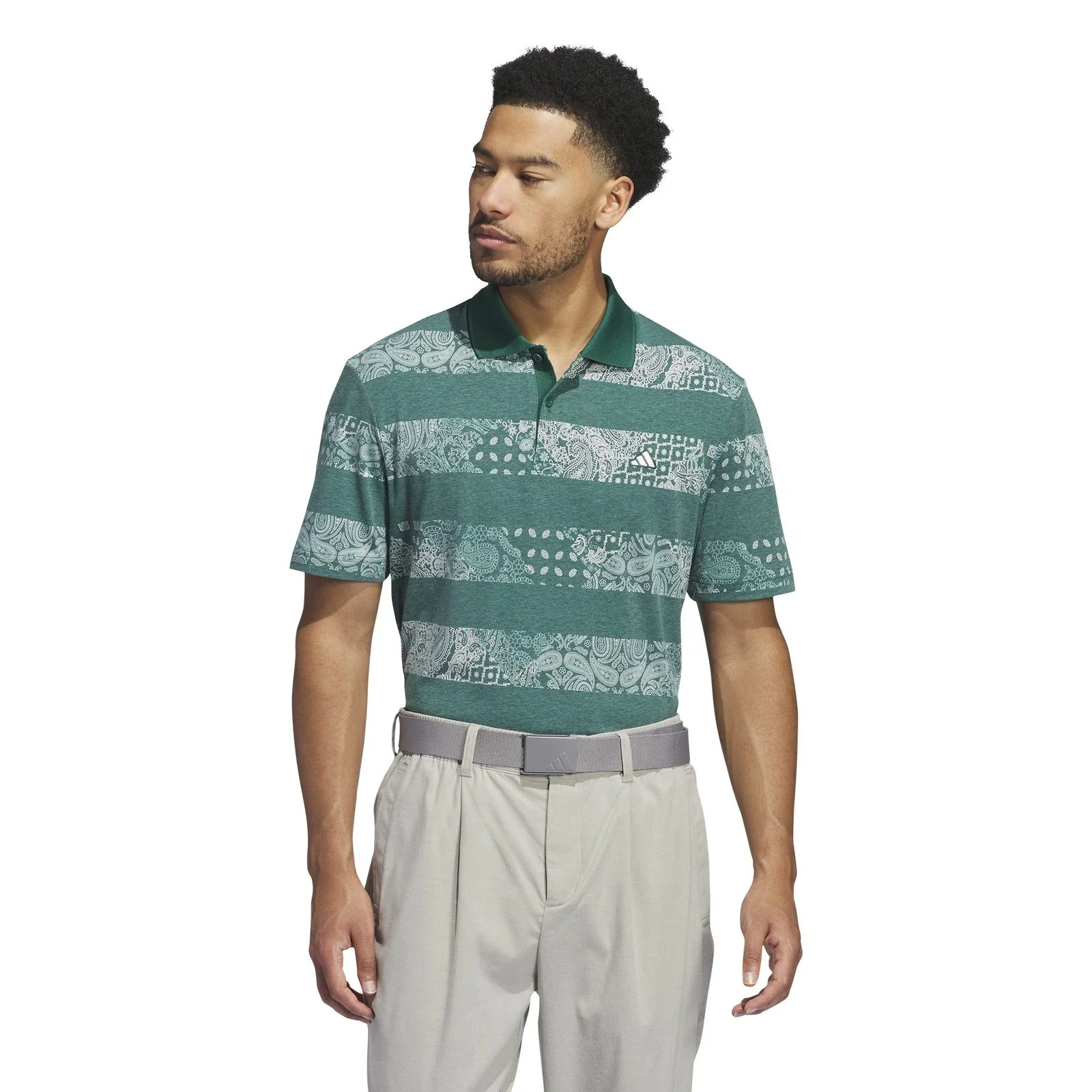 adidas Go-To Stripe Print Golf Polo IT2365 - Image 2