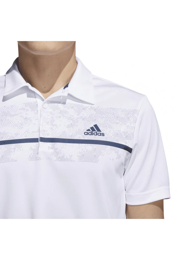 adidas Chest Print Golf Polo Shirt H36255 - Image 5