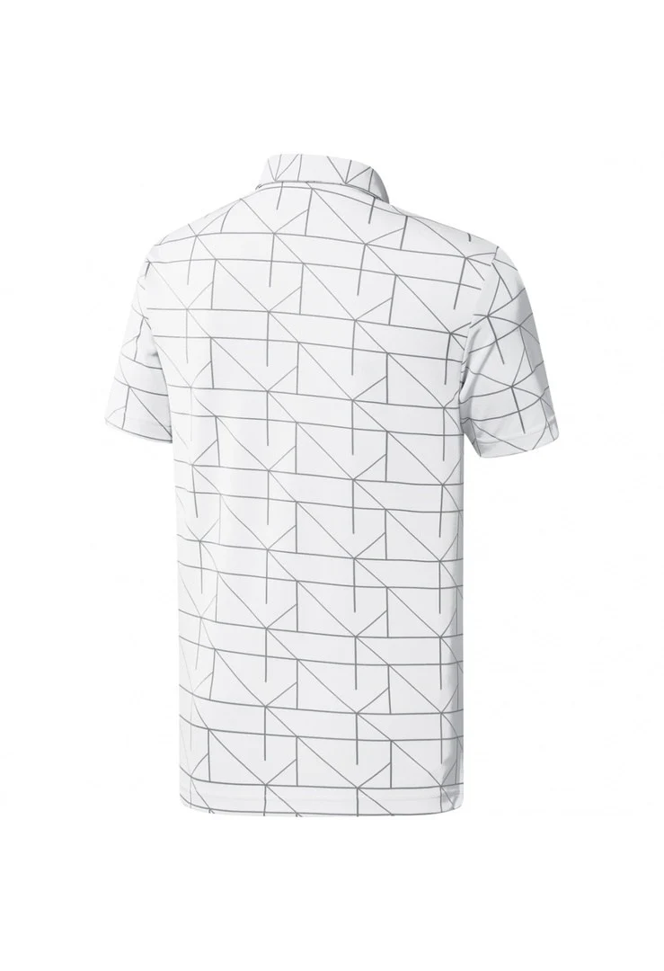 adidas Jacquard Lines Primegreen Golf Shirt HA6116 - Image 2