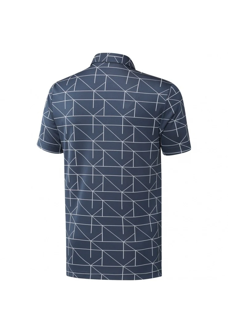 adidas Jacquard Lines Primegreen Golf Shirt HC5576 - Image 2