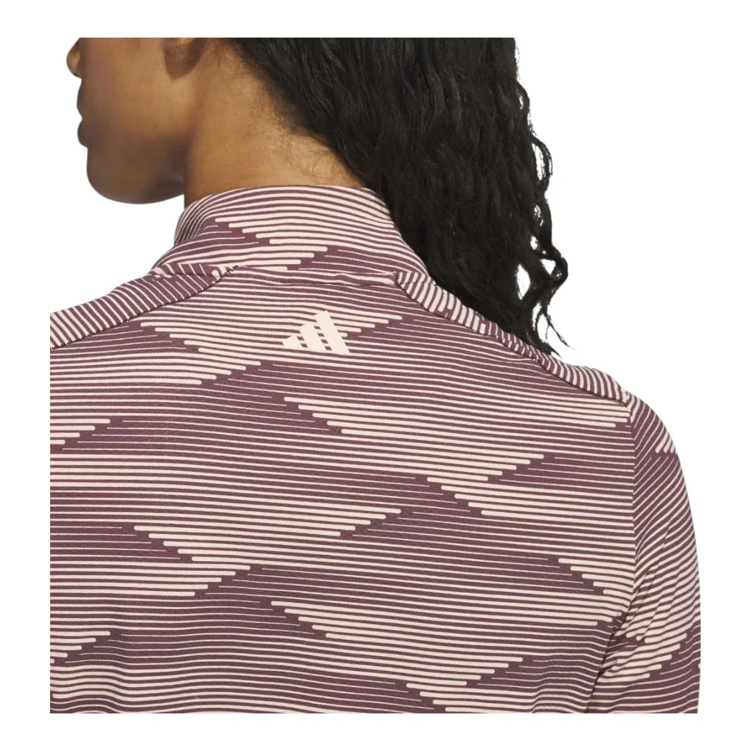 adidas Ladies Abstract Linear Print Zip-Neck Golf Mid Layer IM7885 - Image 5