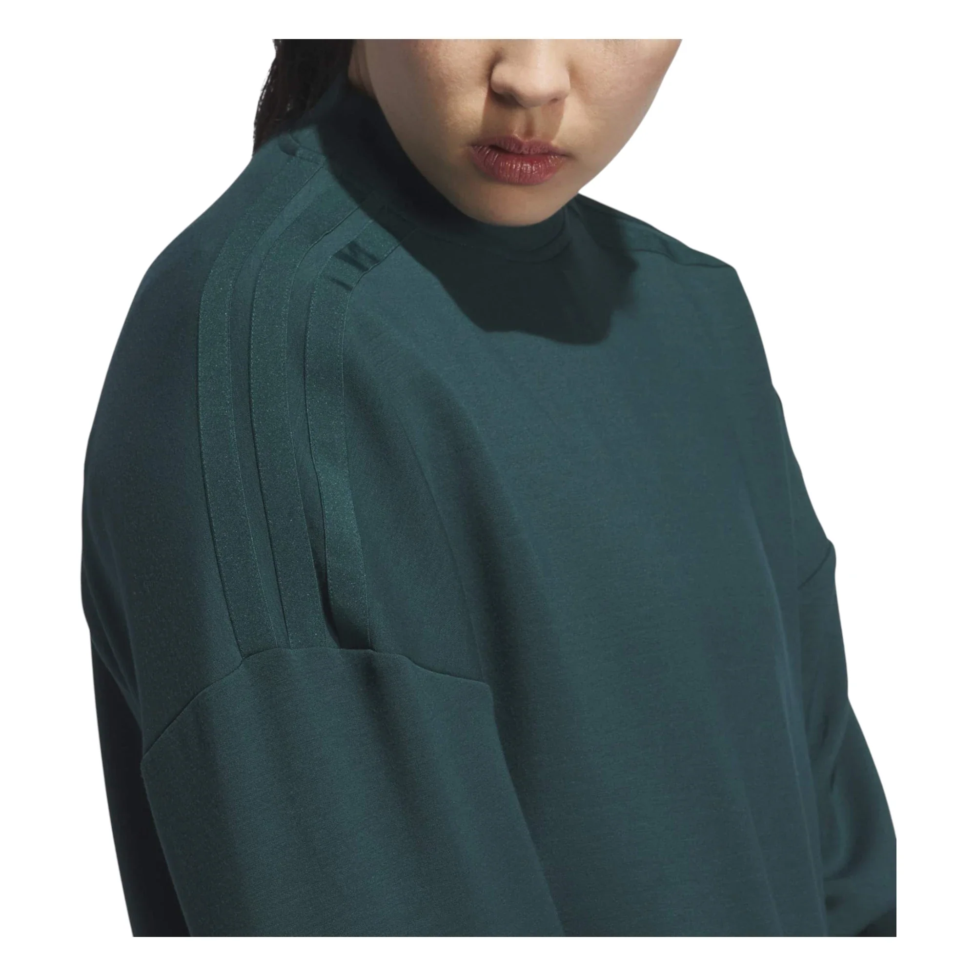 adidas Ladies BTC Spacer Mock Golf Jumper JN8669 - Image 5