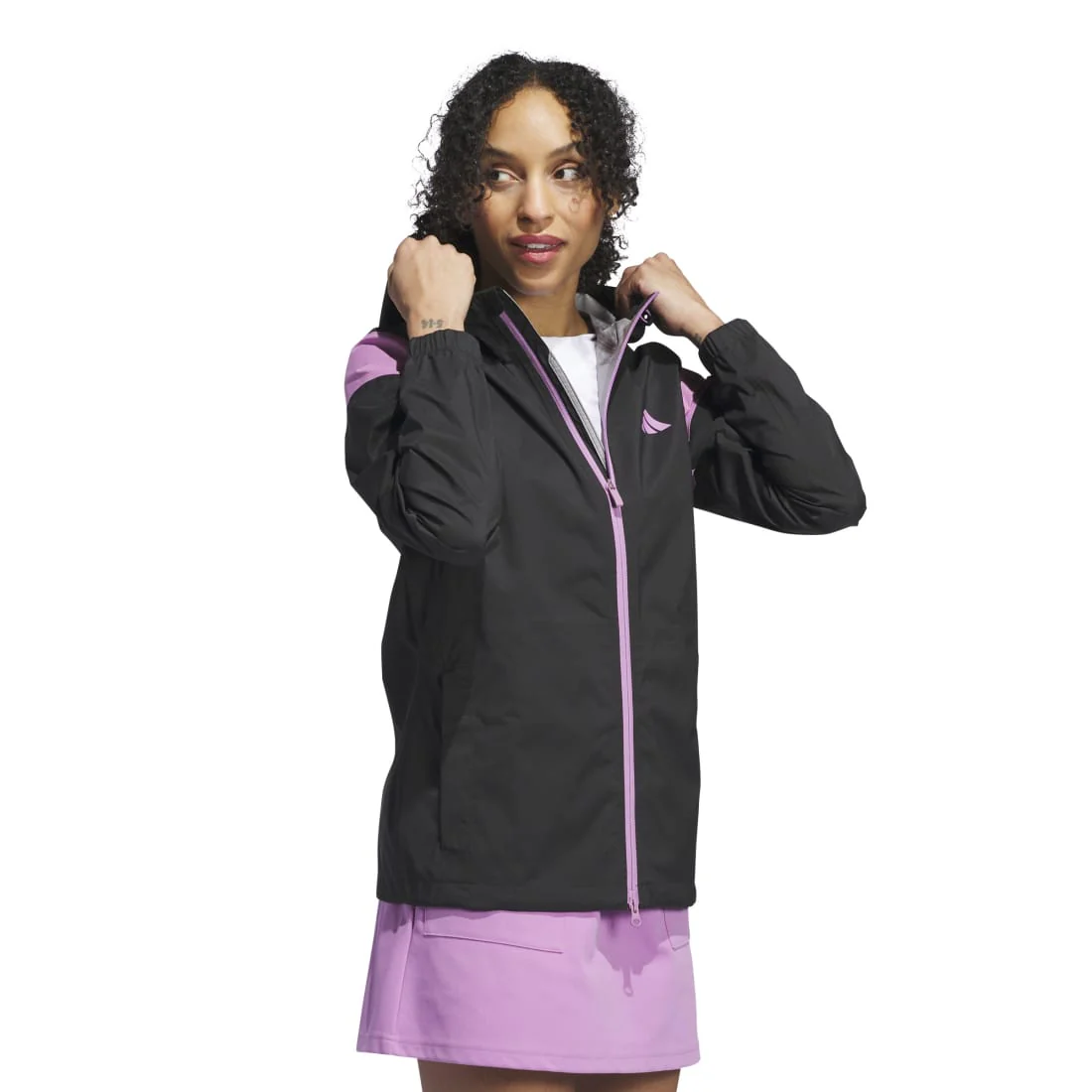 adidas Ladies Hooded Rain Golf Jacket IS9812 - Image 4