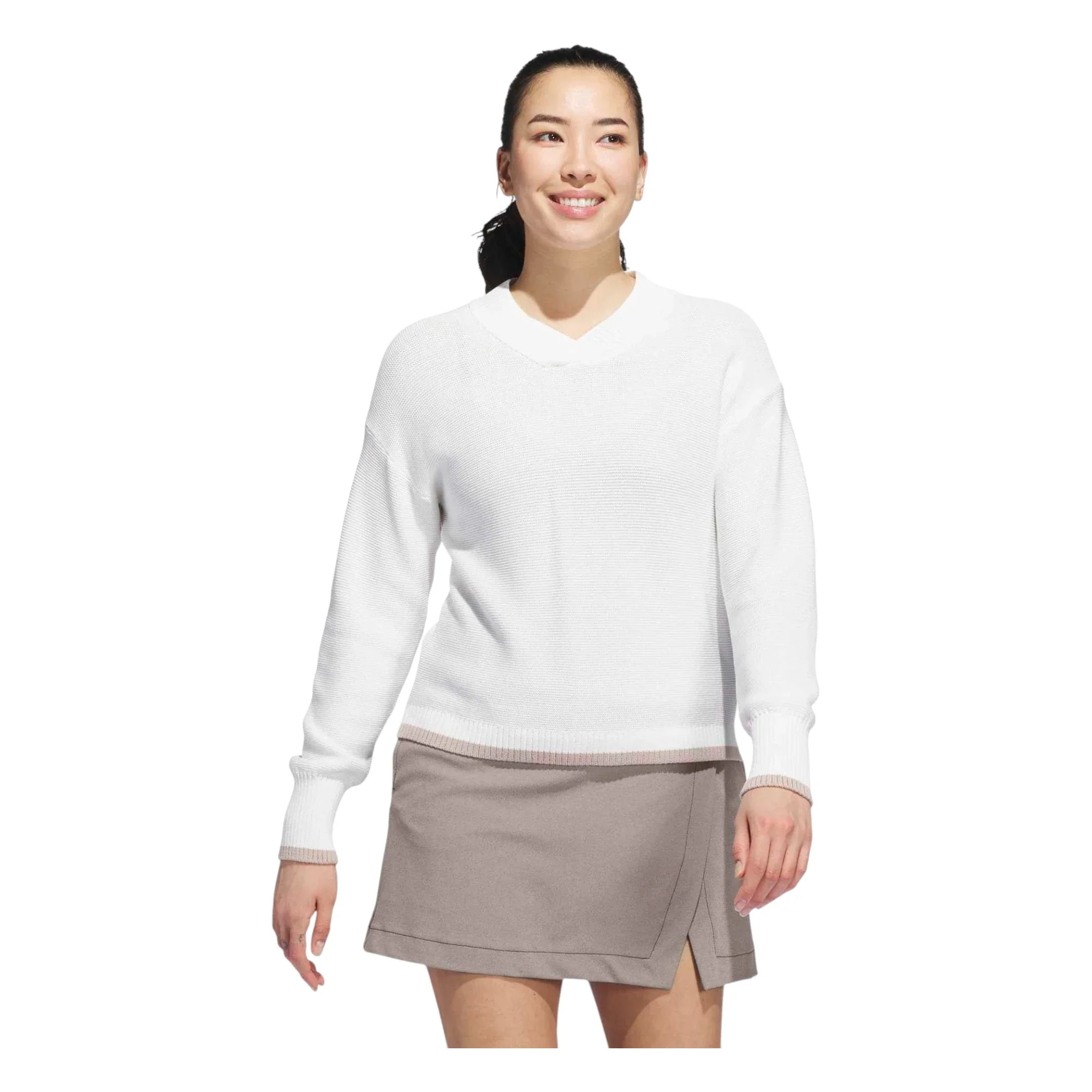 adidas Ladies Ultimate365 Classic Knit Golf Sweater JP3503 - Image 2