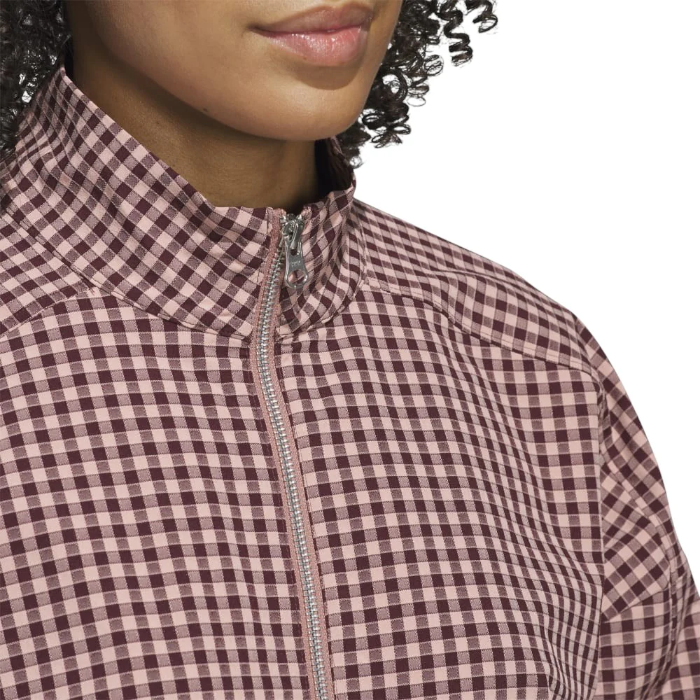 adidas Ladies Ultimate365 Gingham Golf Jacket JE9947 - Image 6