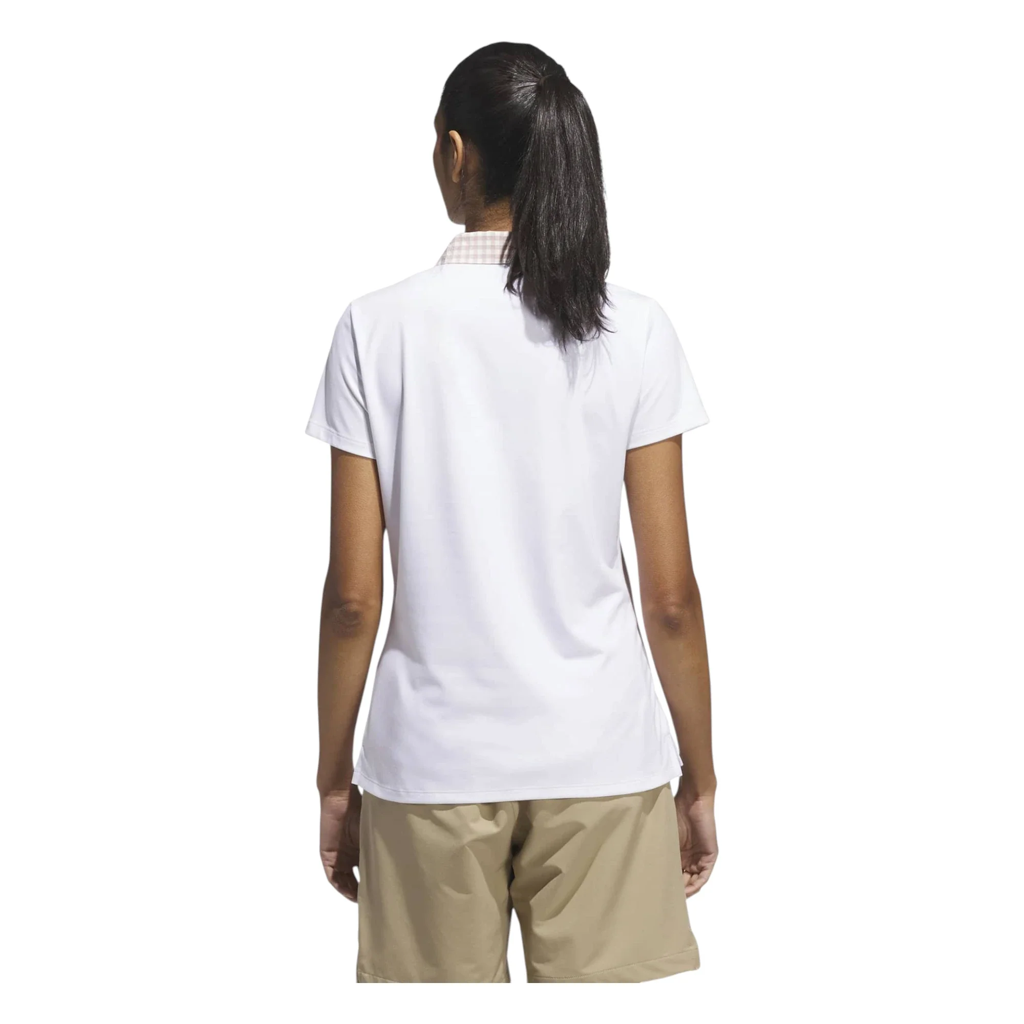 adidas Ladies Ultimate365 Gingham Golf Polo Shirt JN8356 - Image 3