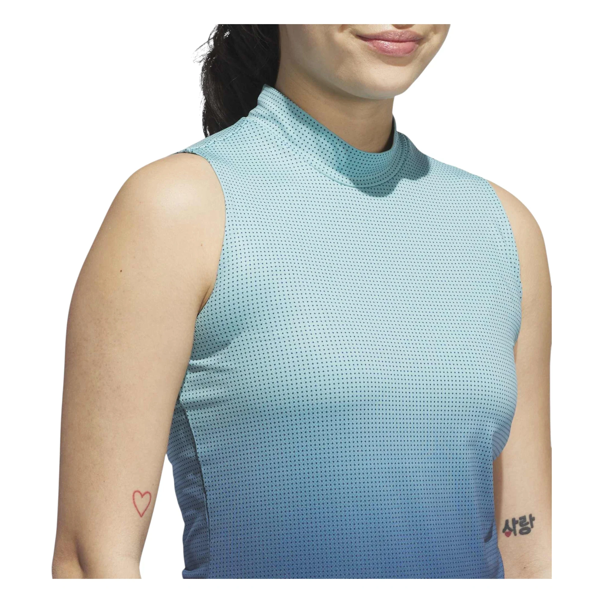 adidas Ladies Ultimate365 Gradient Sleeveless Mock Golf Top JN8386 - Image 5