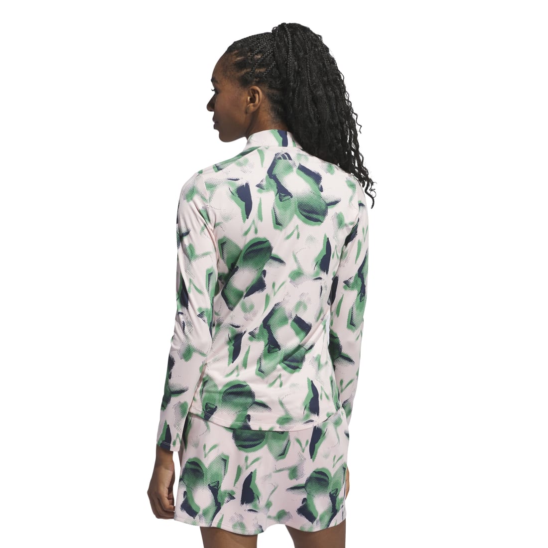 adidas Ladies Ultimate365 Printed 1/4 Zip Mid Layer IS9729 - Image 3