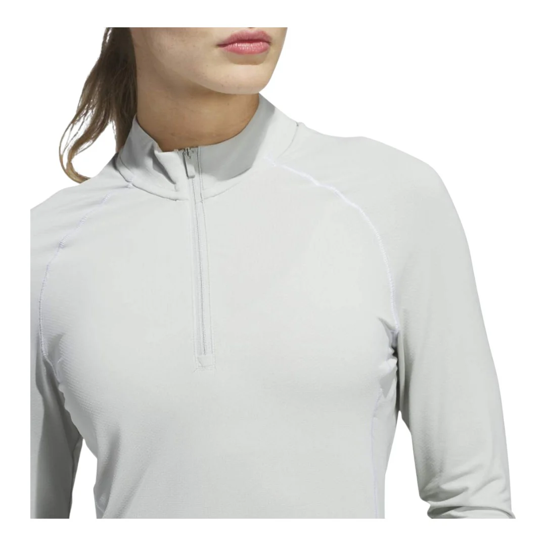 adidas Ladies Ultimate365 Quarter Zip Long Sleeve Mock Polo Shirt IM7874 - Image 4