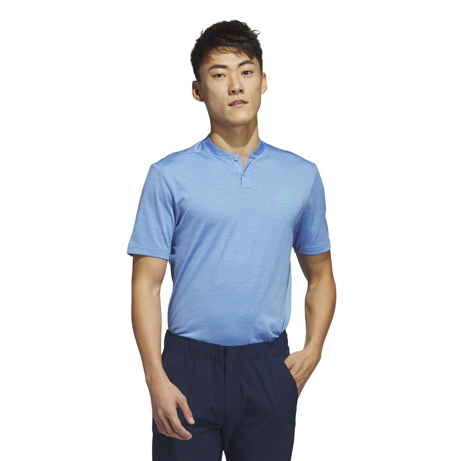 adidas Primegreen Texture Stripe Golf Polo Shirt HR9071 - Image 2