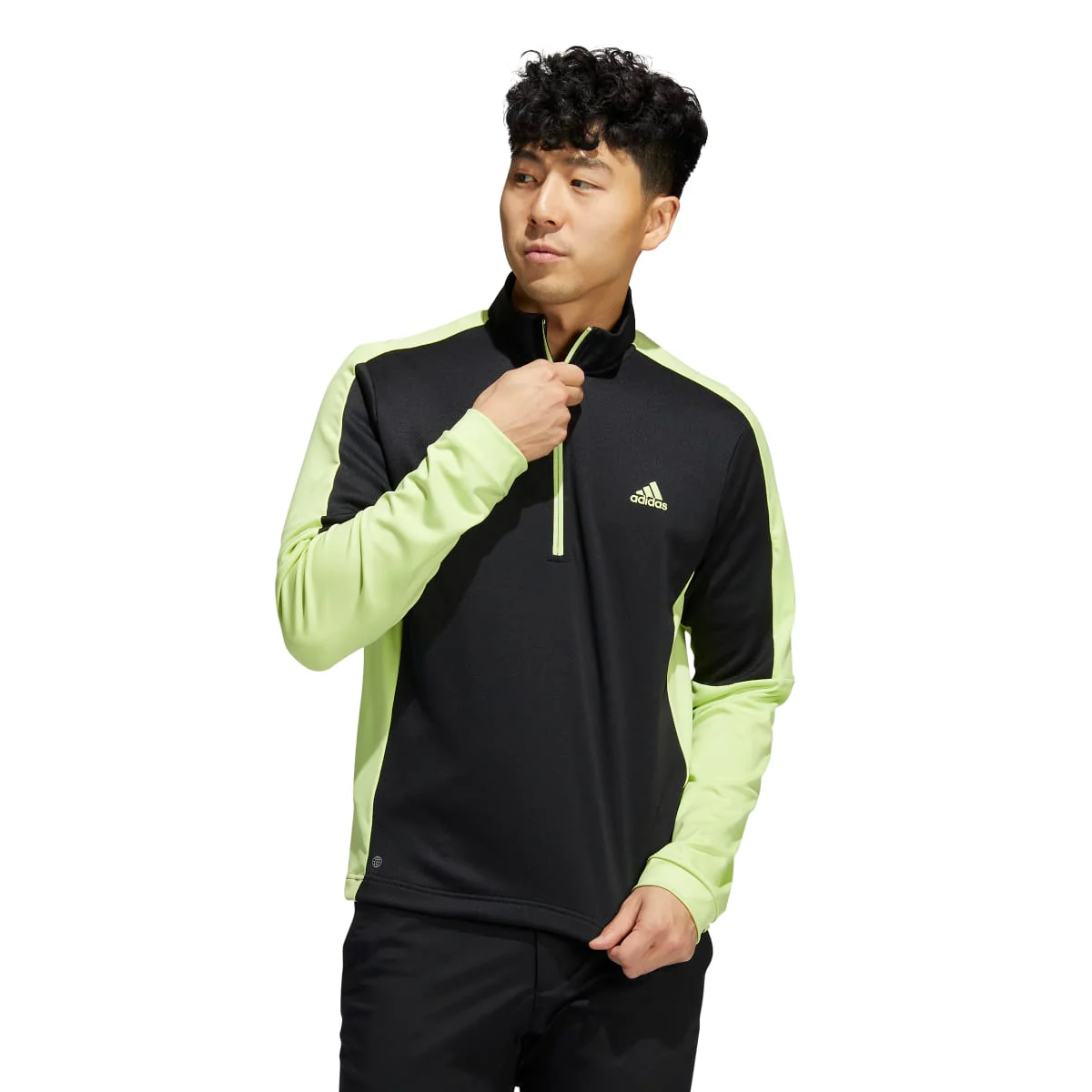 adidas Colourblock Primegreen 1/4 Zip Golf Top HC5572 - Image 2