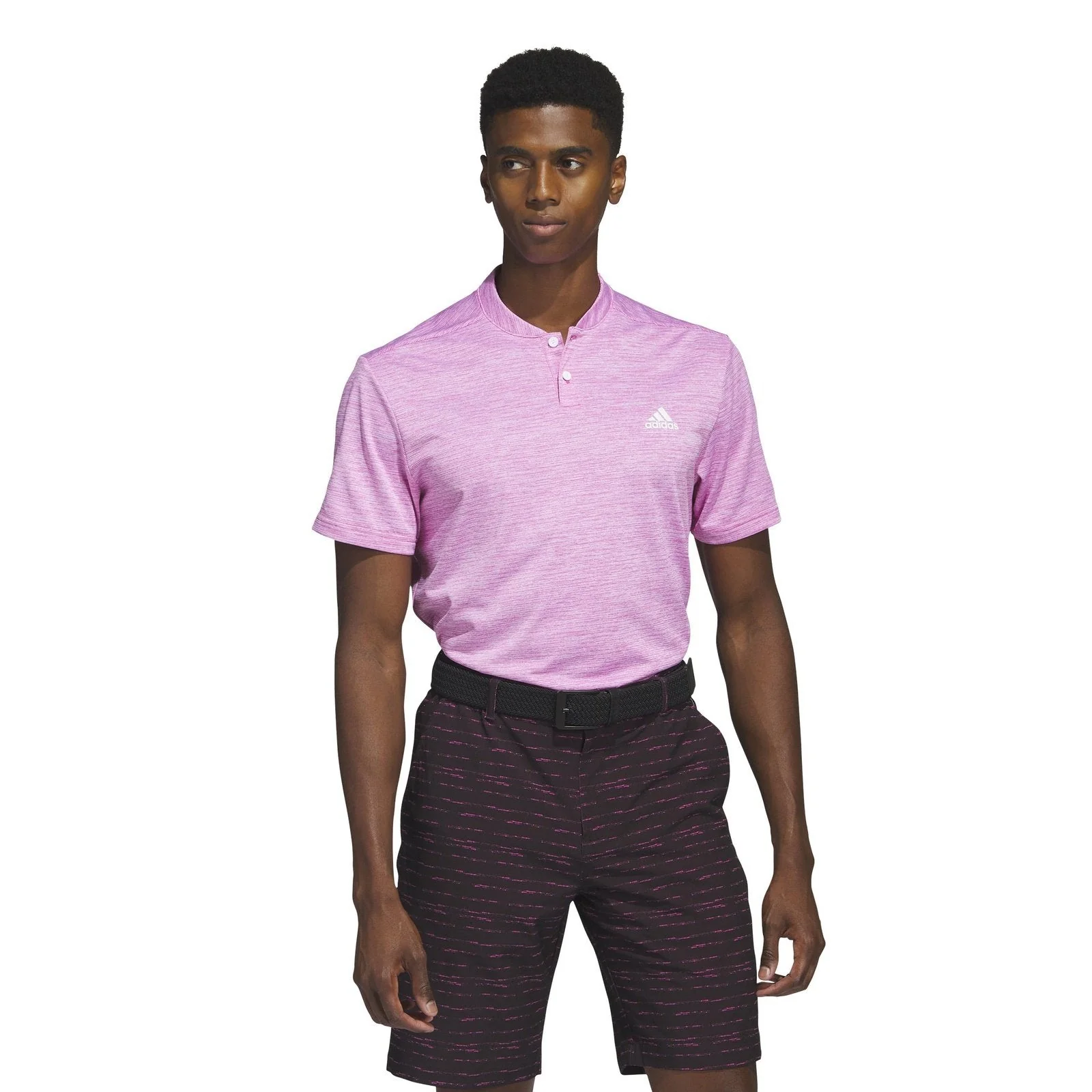adidas Primegreen Texture Stripe Golf Polo Shirt HR9070 - Image 2