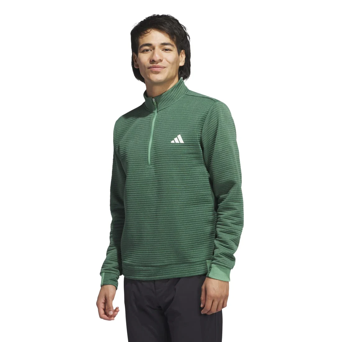 adidas Ultimate365 DWR Textured 1/4 Zip Golf Mid Layer IL0560 - Image 2