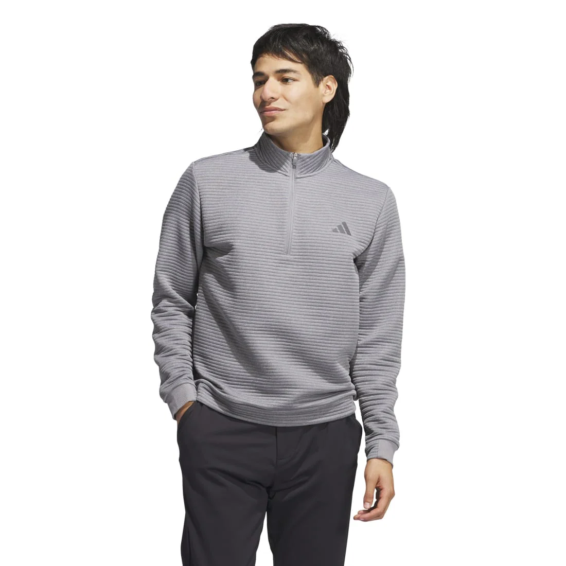 adidas Ultimate365 DWR Textured 1/4 Zip Golf Mid Layer IL0563 - Image 2