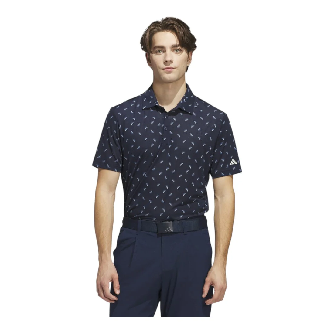 adidas Ultimate365 Mesh Print Golf Polo Shirt JF4909 - Image 2