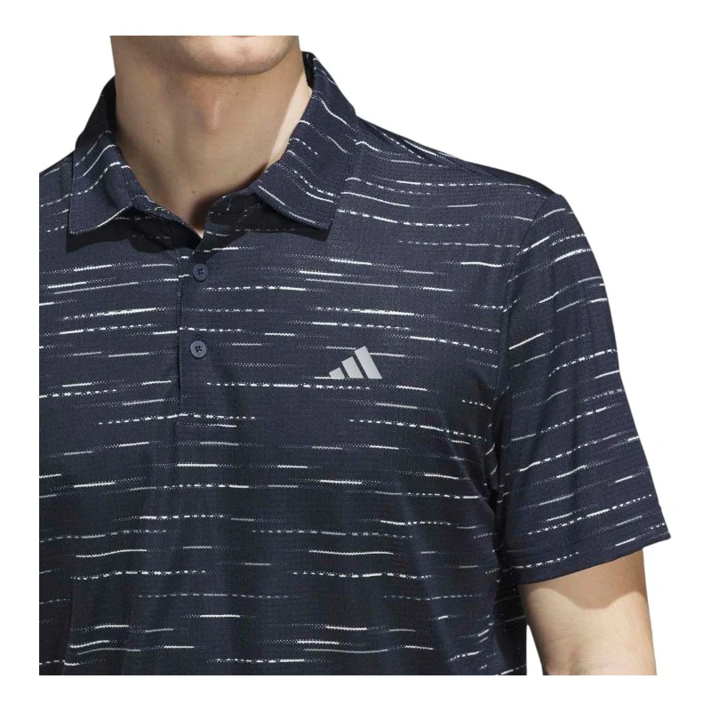 adidas Ultimate365 Mesh Stripe Print Golf Polo Shirt KA7909 - Image 5