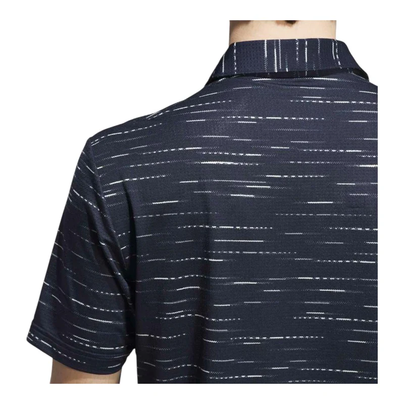 adidas Ultimate365 Mesh Stripe Print Golf Polo Shirt KA7909 - Image 6