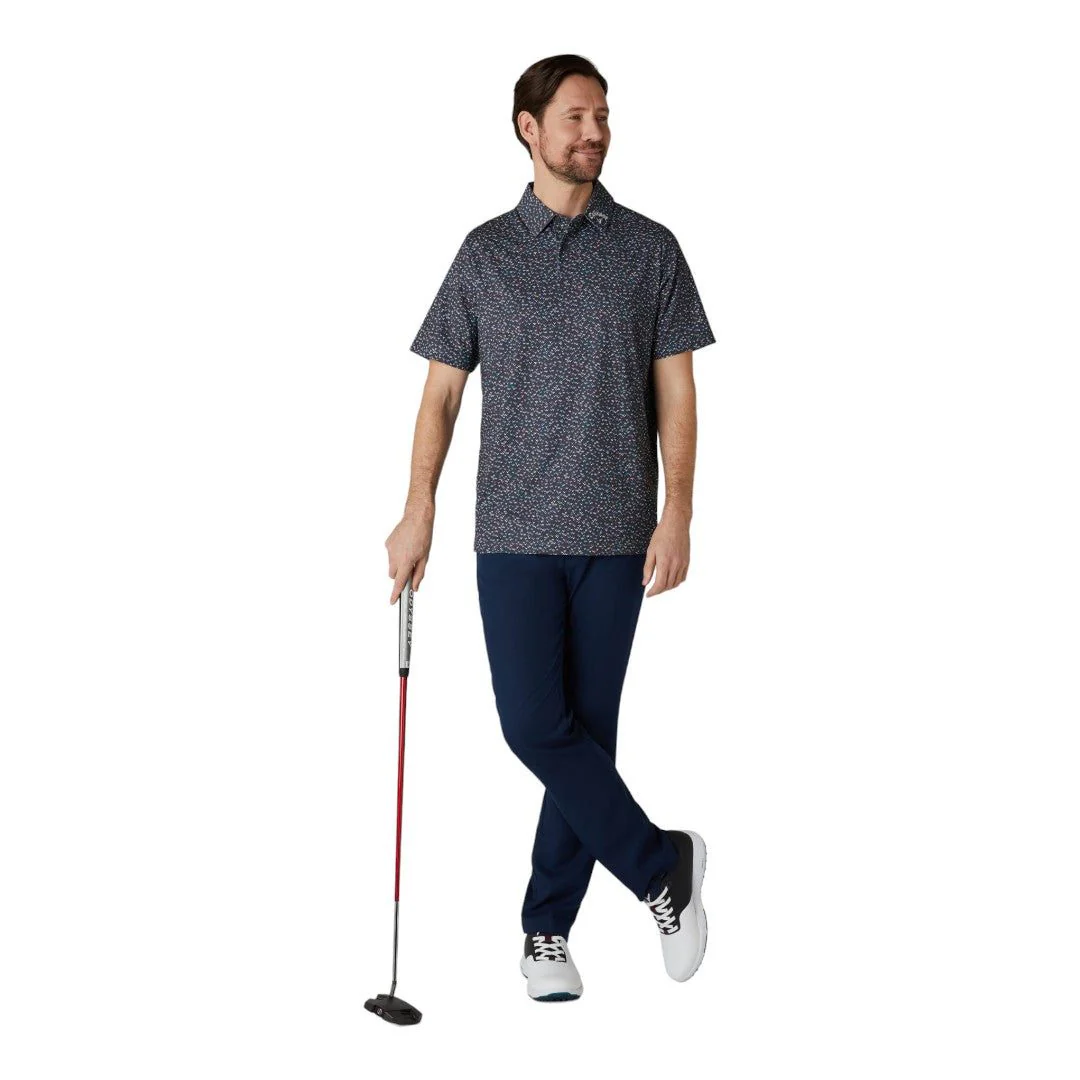 Callaway All Over Chev Confetti Print Golf Polo Shirt CGKSE0A3 - Image 5