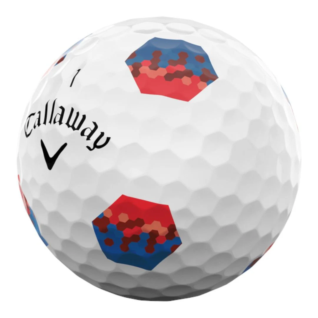 Callaway Chrome Soft Trutrack Golf Balls | Blue/Red - Image 3