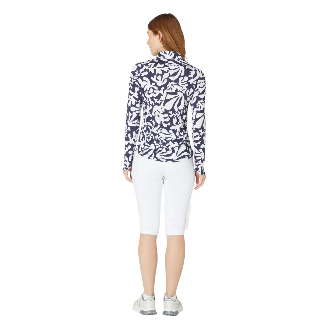 Callaway Ladies Abstract Floral Sun Protection Golf Top CGKSF400 - Image 4