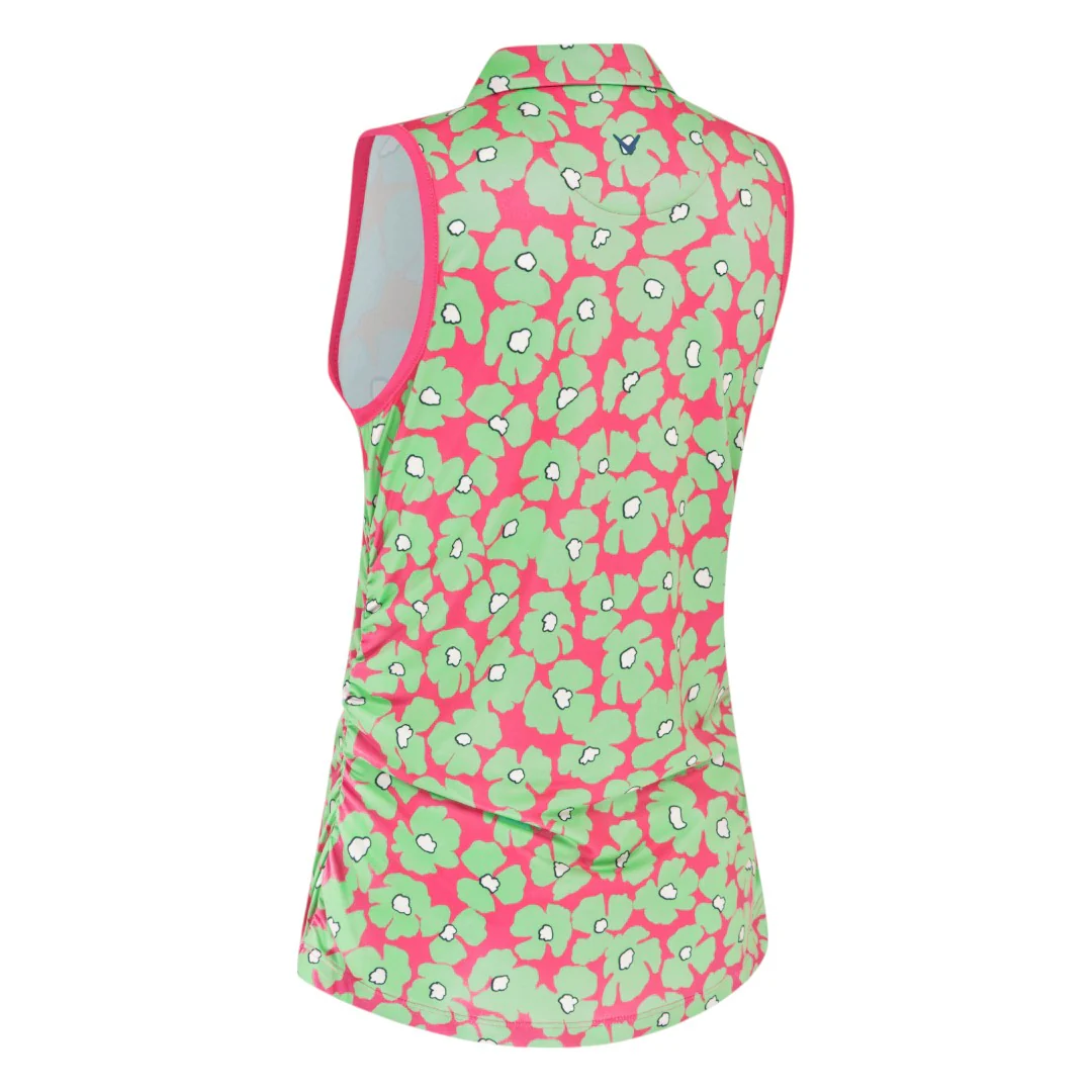 Callaway Ladies Floral SL Golf Shirt CGKSF220 - Image 2