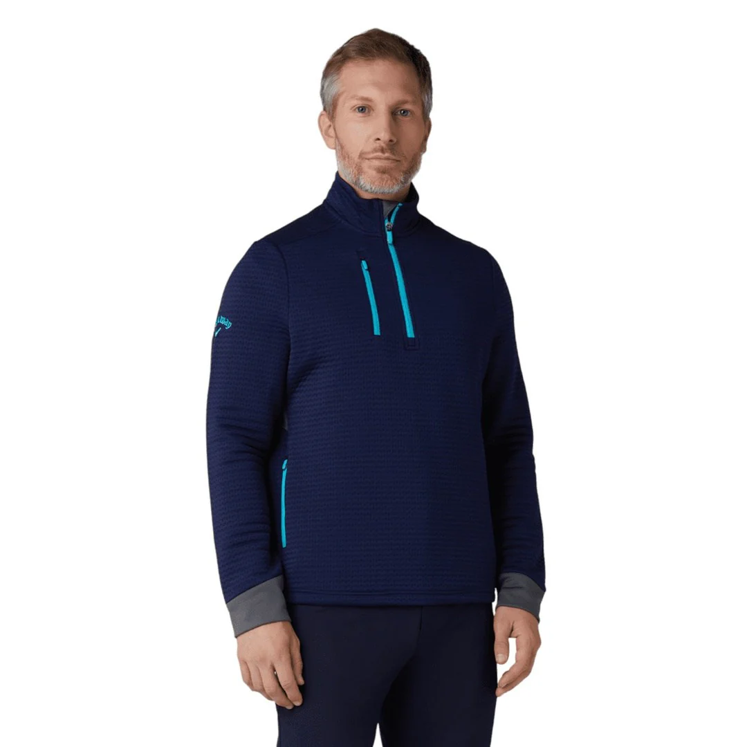 Callaway Midweight Textured 1/4-Zip Golf Fleece CGKFD038 - Image 3