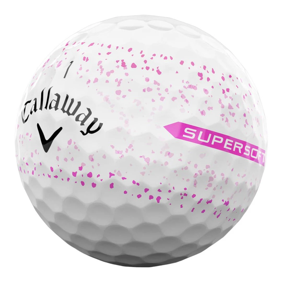 Callaway Supersoft 2024 Pink Splatter Golf Balls - Image 3