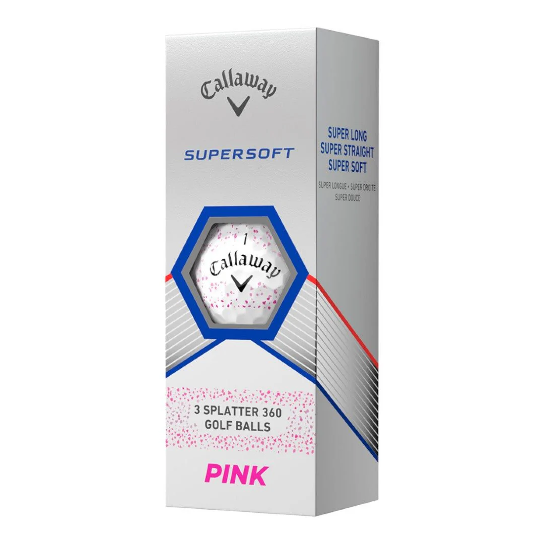 Callaway Supersoft 2024 Pink Splatter Golf Balls - Image 4
