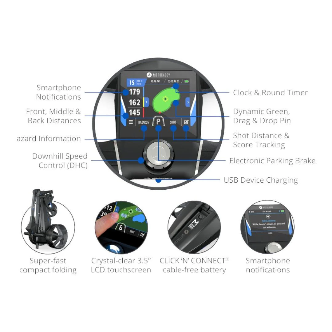 Motocaddy 2025 M5 GPS DHC Electric Golf Trolley | 18 Hole Lithium Battery - Image 3