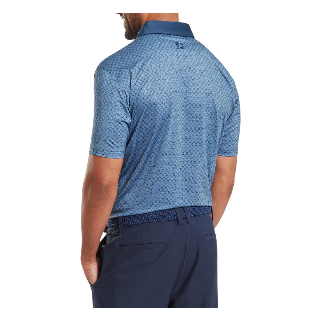 FootJoy Checker Print Lisle Golf Polo Shirt 34013 - Image 4