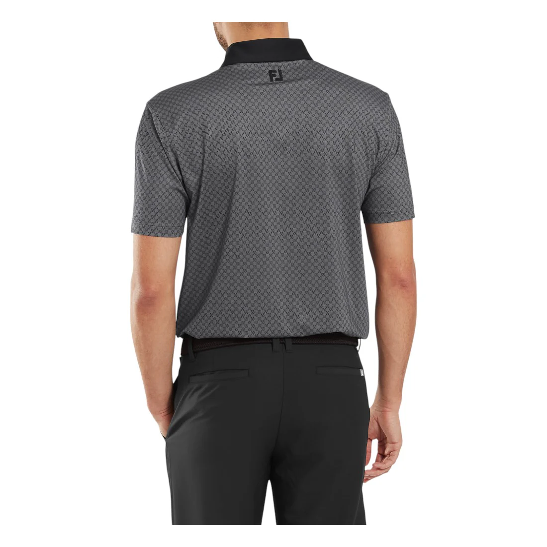 FootJoy Checker Print Lisle Golf Polo Shirt 34017 - Image 4