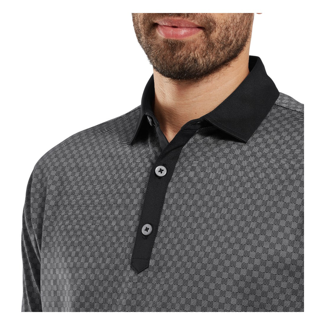 FootJoy Checker Print Lisle Golf Polo Shirt 34017 - Image 5