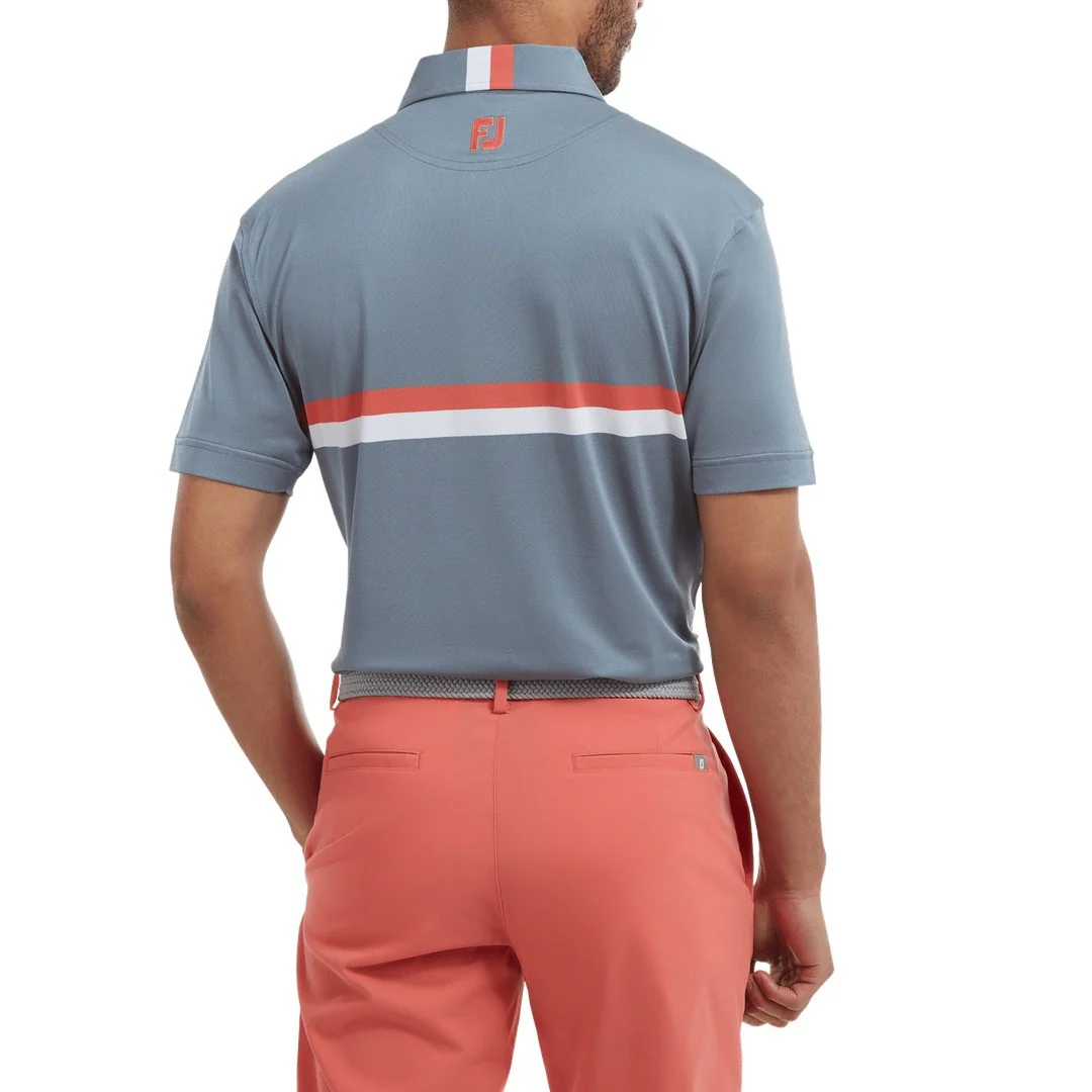 FootJoy Double Chest Band Pique Golf Polo Shirt 88390 - Image 4