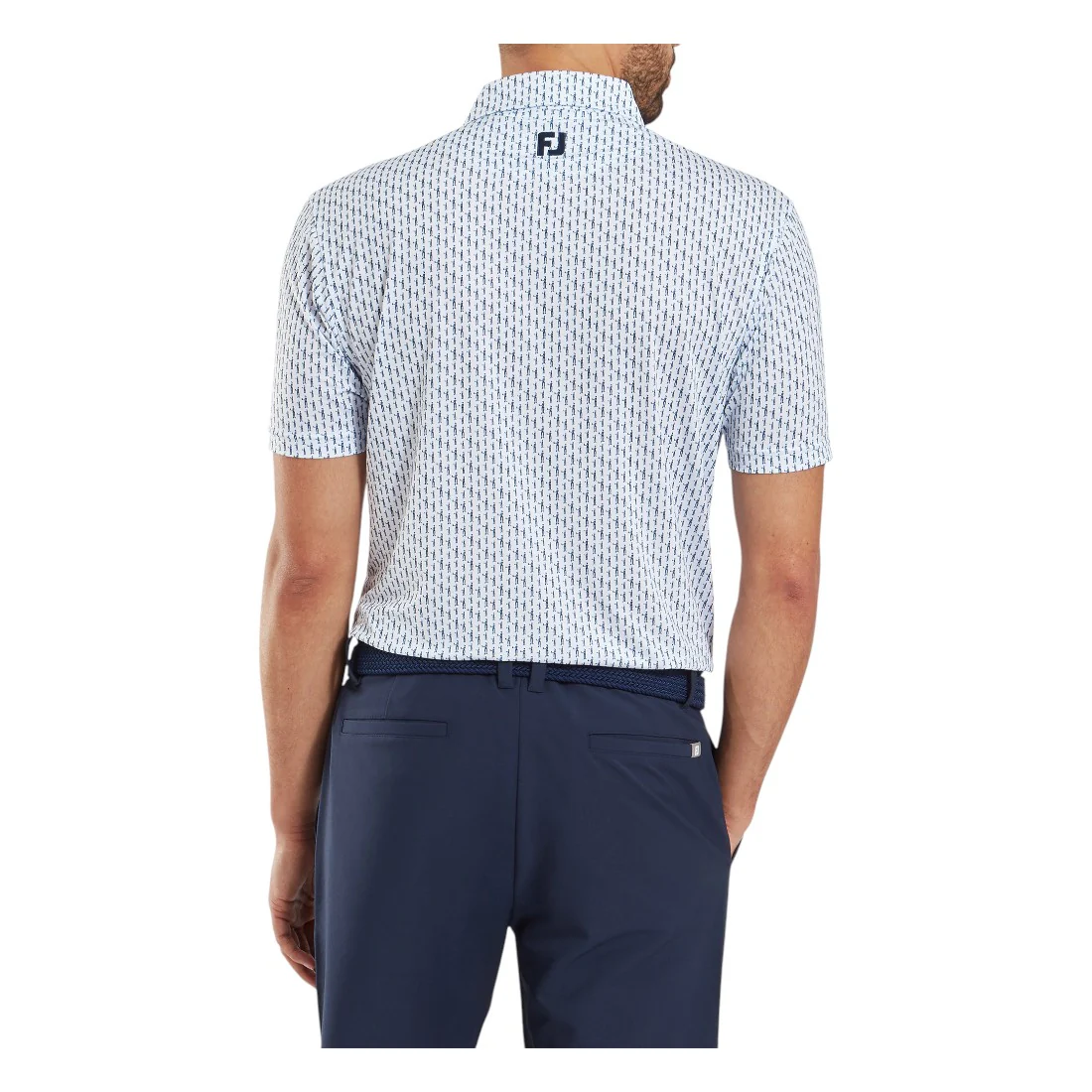 FootJoy Figure Print Lisle Golf Polo Shirt 34052 - Image 3