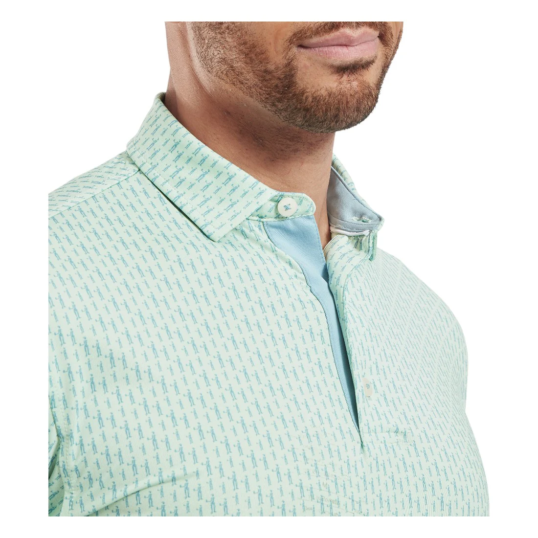FootJoy Figure Print Lisle Golf Polo Shirt 34053 - Image 5