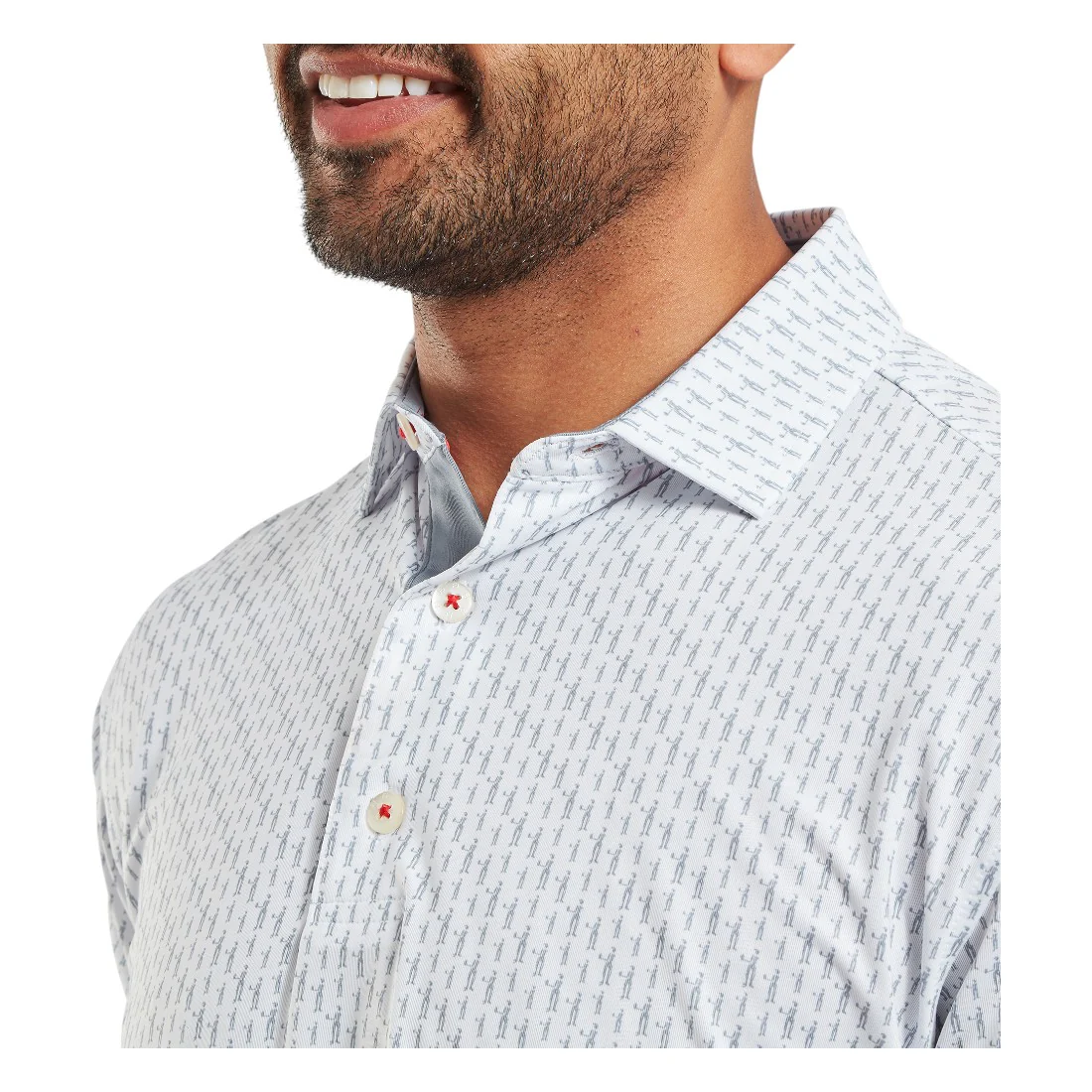 FootJoy Figure Print Lisle Golf Polo Shirt 34054 - Image 5