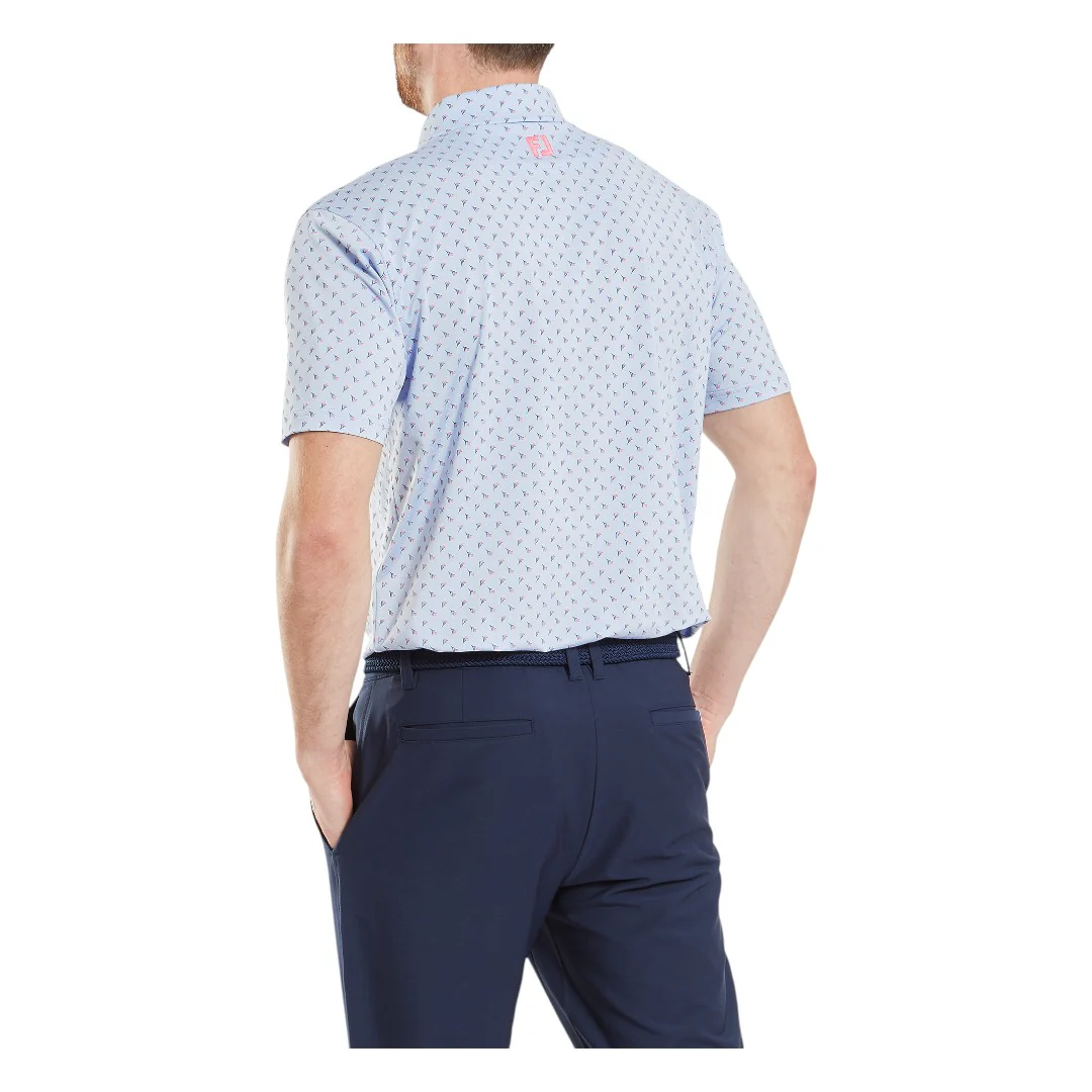 FootJoy Flower Bud Foulard Lisle Golf Polo Shirt 34064 - Image 4