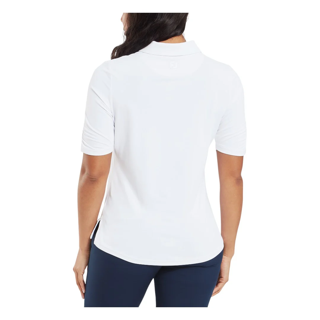 FootJoy Half Sleeve Ruched Lisle Golf Polo Shirt 34204 - Image 4