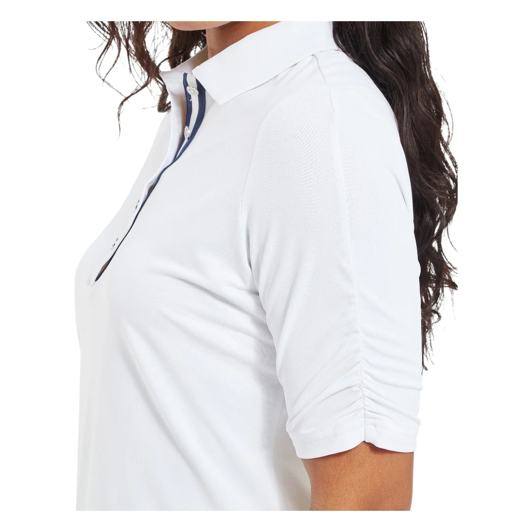 FootJoy Half Sleeve Ruched Lisle Golf Polo Shirt 34204 - Image 5