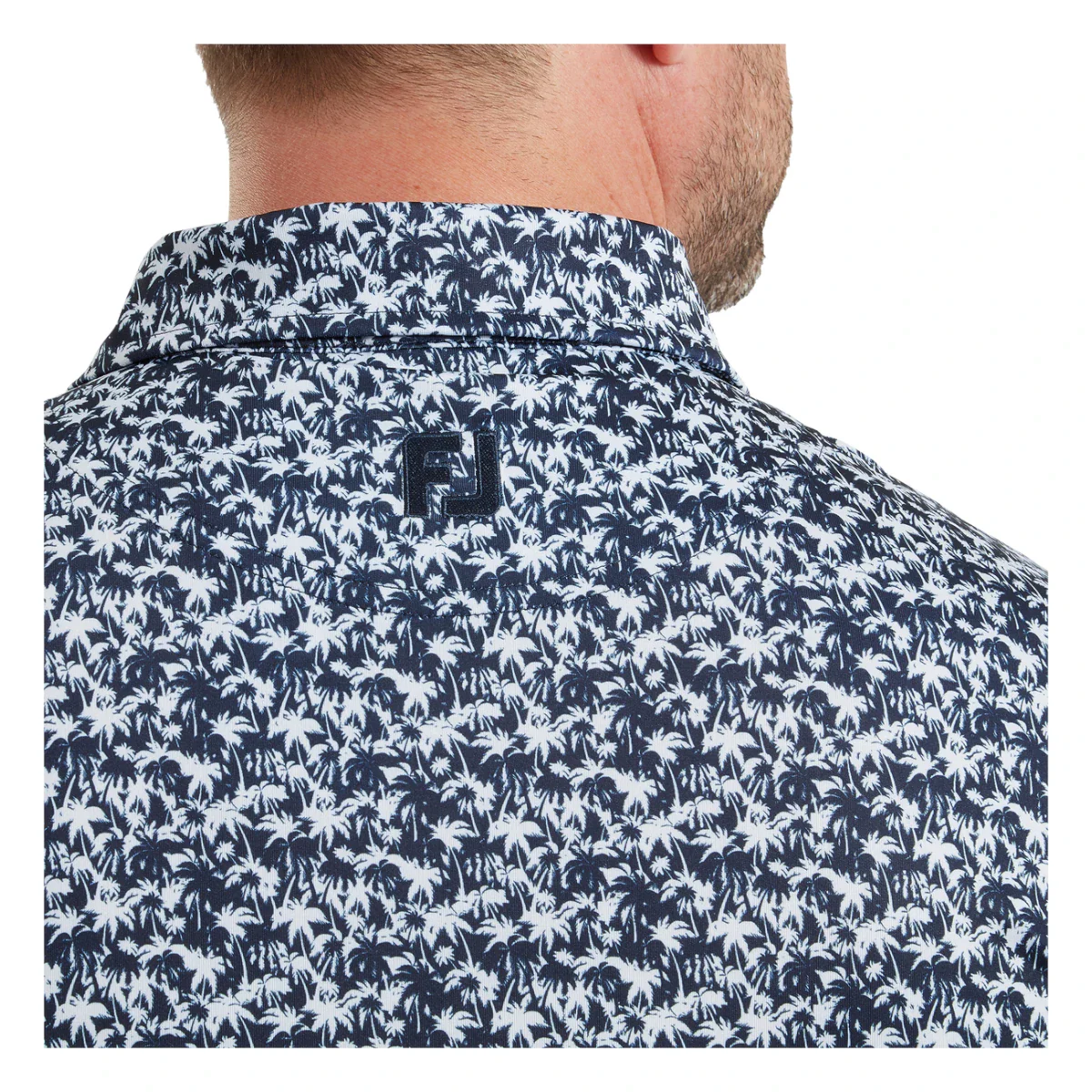 Footjoy Hidden Palm Print Lisle Golf Polo Shirt 39242 - Image 5