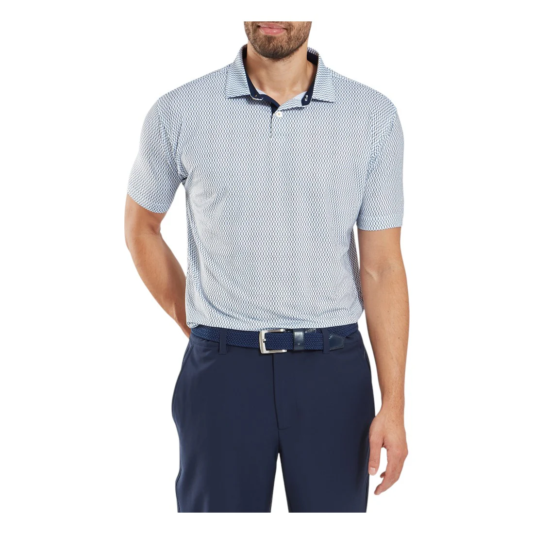 FootJoy Irongate Print Lisle Golf Polo Shirt 34033 - Image 3