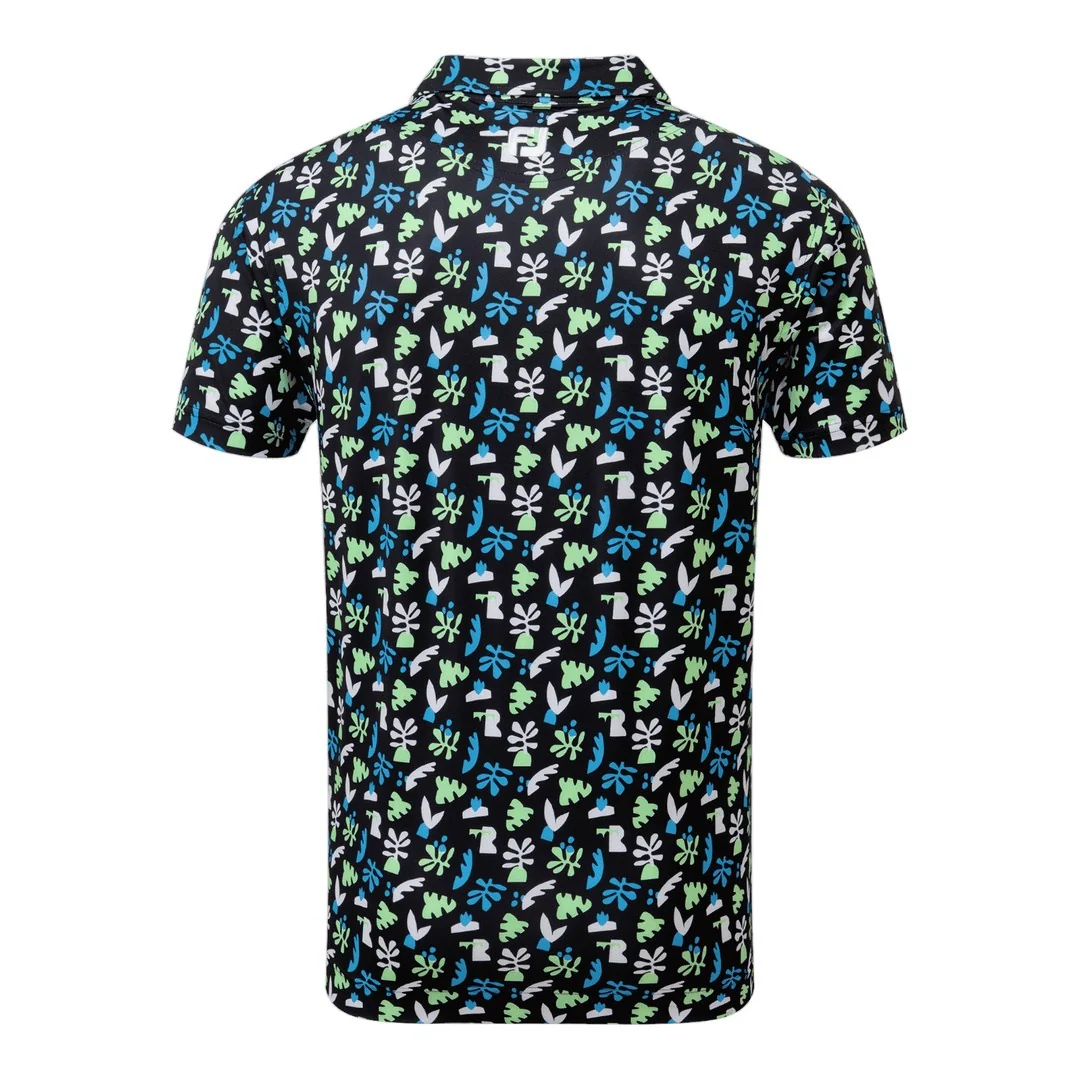 FootJoy Jungle Leaves Lisle Golf Polo Shirt 89898 - Image 2