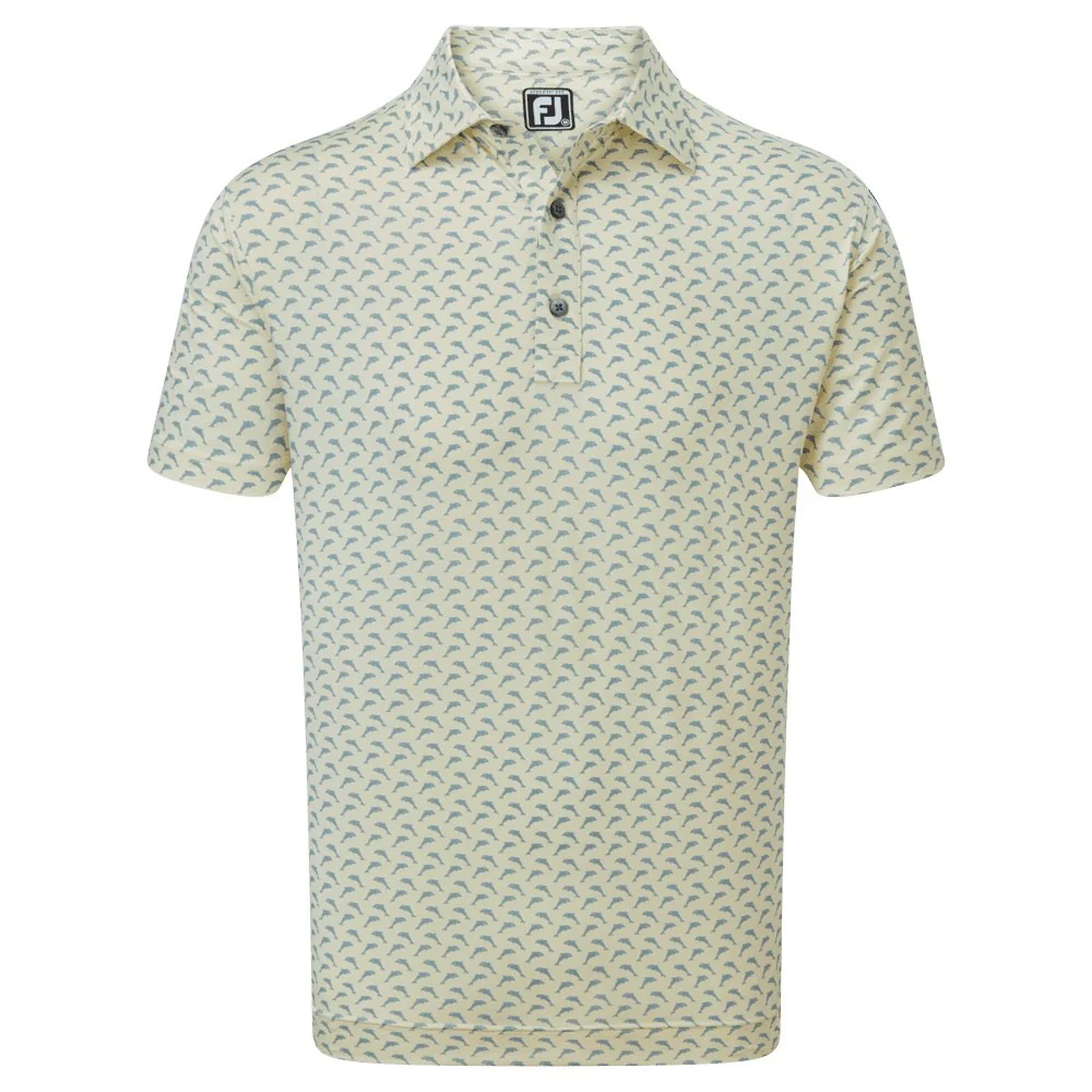 FootJoy Leaping Dolphins Print Lisle Golf Shirt 88354