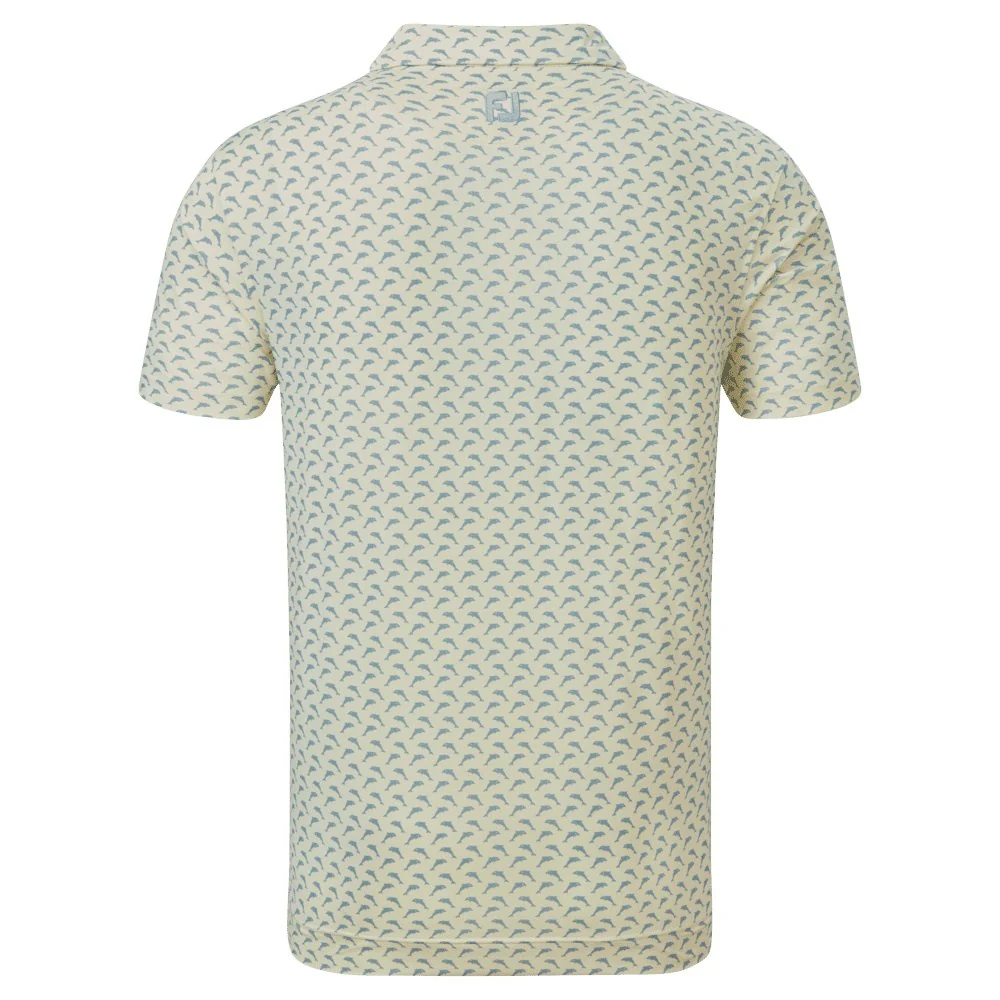 FootJoy Leaping Dolphins Print Lisle Golf Shirt 88354 - Image 2